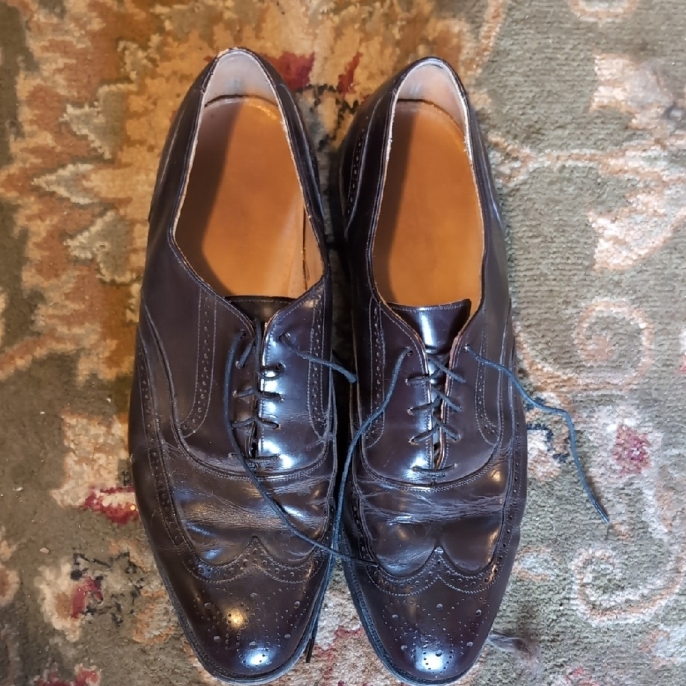 Men's Classic Black Leather Dress Shoes